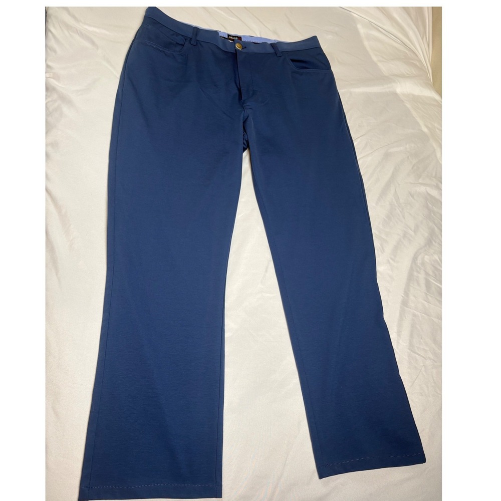 Johnnie-O Osprey Pants Mens 36x34 Lake Blue Excellent Performance Trousers